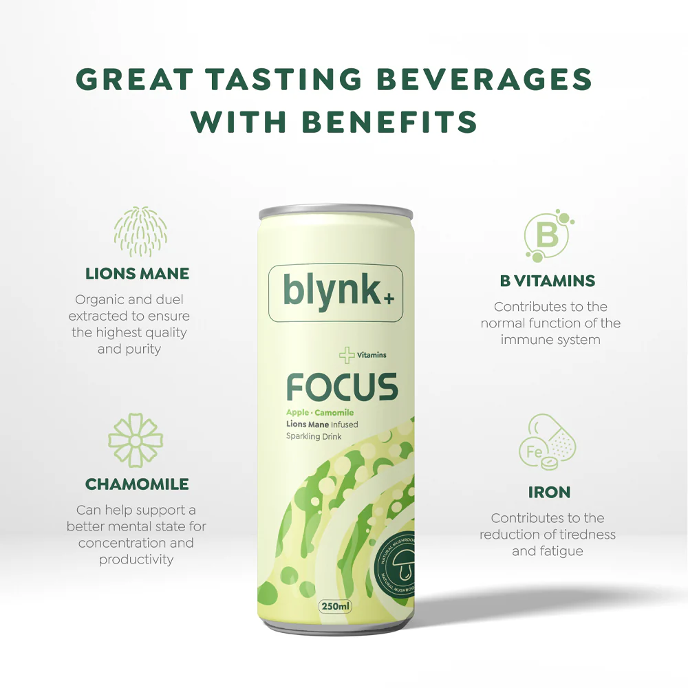 Blynk+ Focus Lion's Mane Infused Sparkling Drink - Image 2