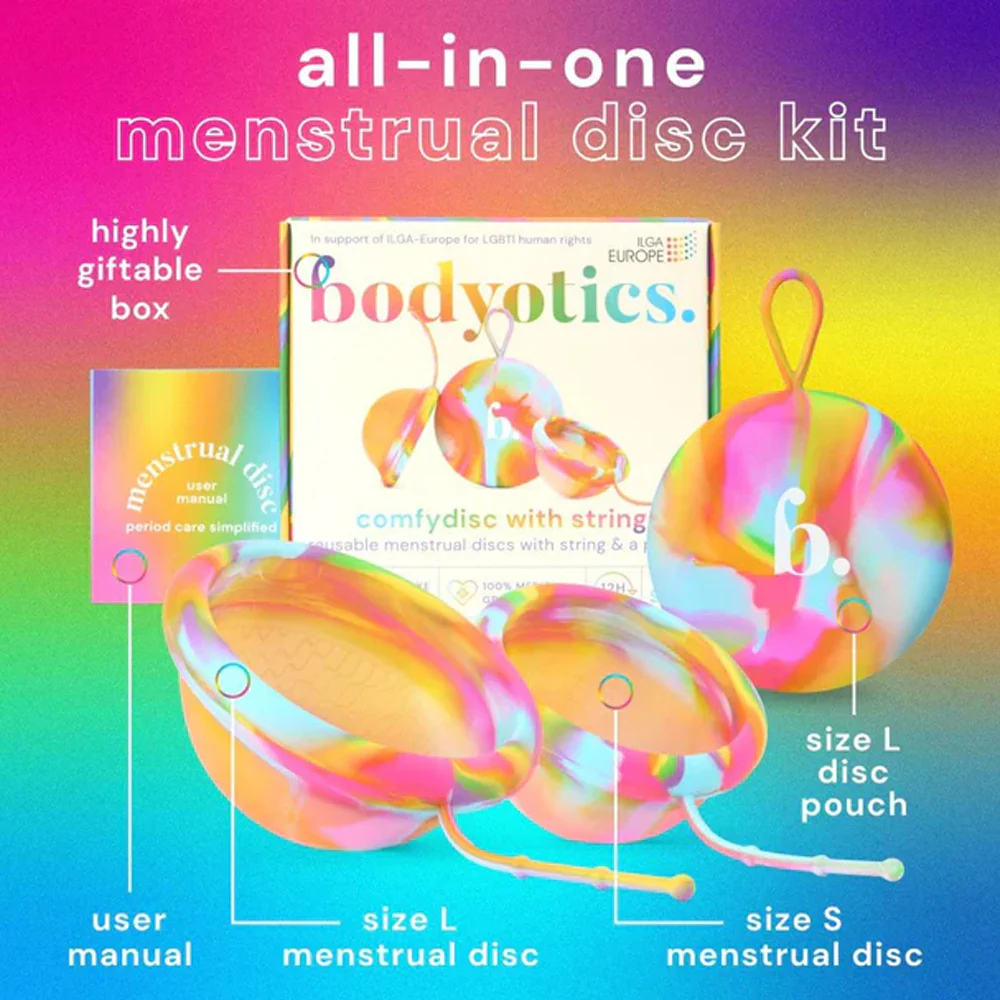 Bodyotics Comfidisc Menstrual Discs with String | Rainbow Edition - Image 4