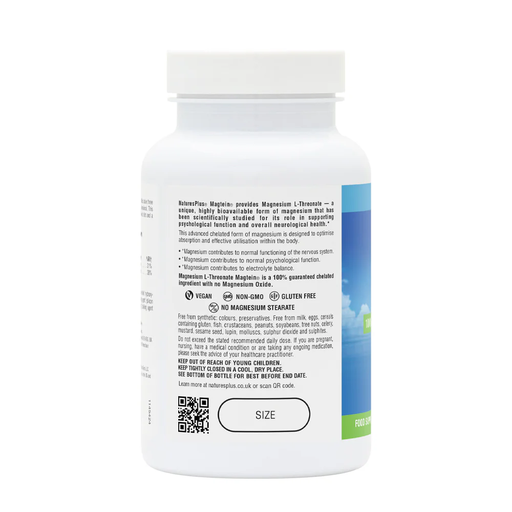 Nature's Plus Magtein 100% Chelated Magnesium L-Threonate - Image 3