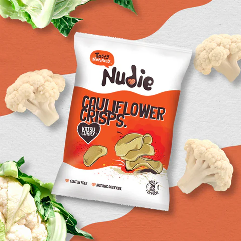 Nudie Snacks Cauliflower Crisps Katsu Curry - Image 2