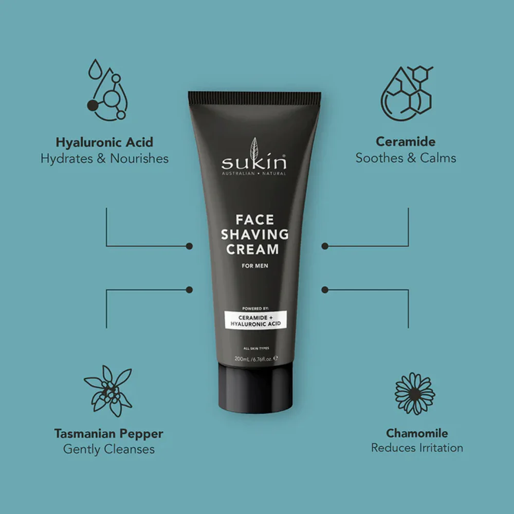 Sukin Face Shaving Cream for Men - Image 2
