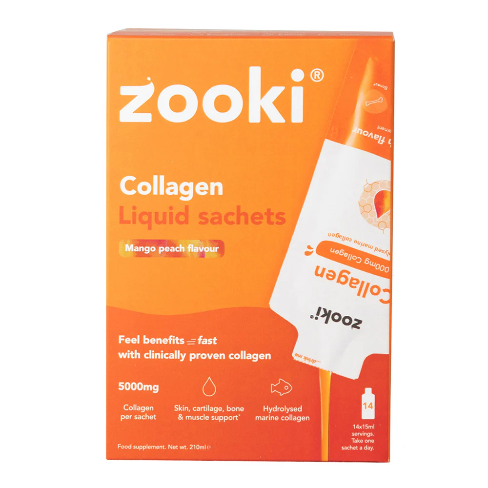 Zooki Collagen Liquid Sachets Mango Peach