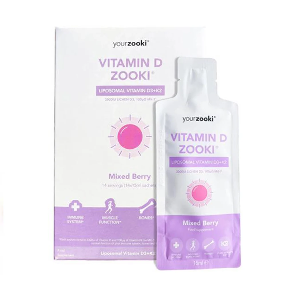 Zooki Liposomal Vitamin D3 & K2 Mixed Berry